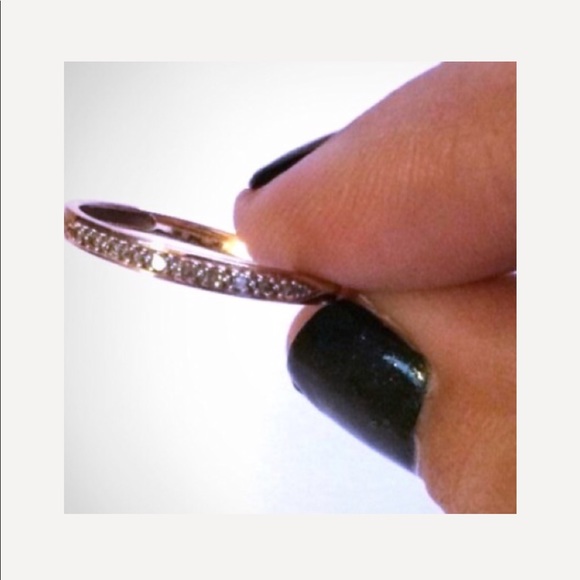 $437 Natural Diamond 10K Gold Eternity Band - Picture 6 of 8